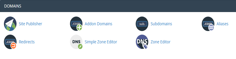 parked domain cpanel